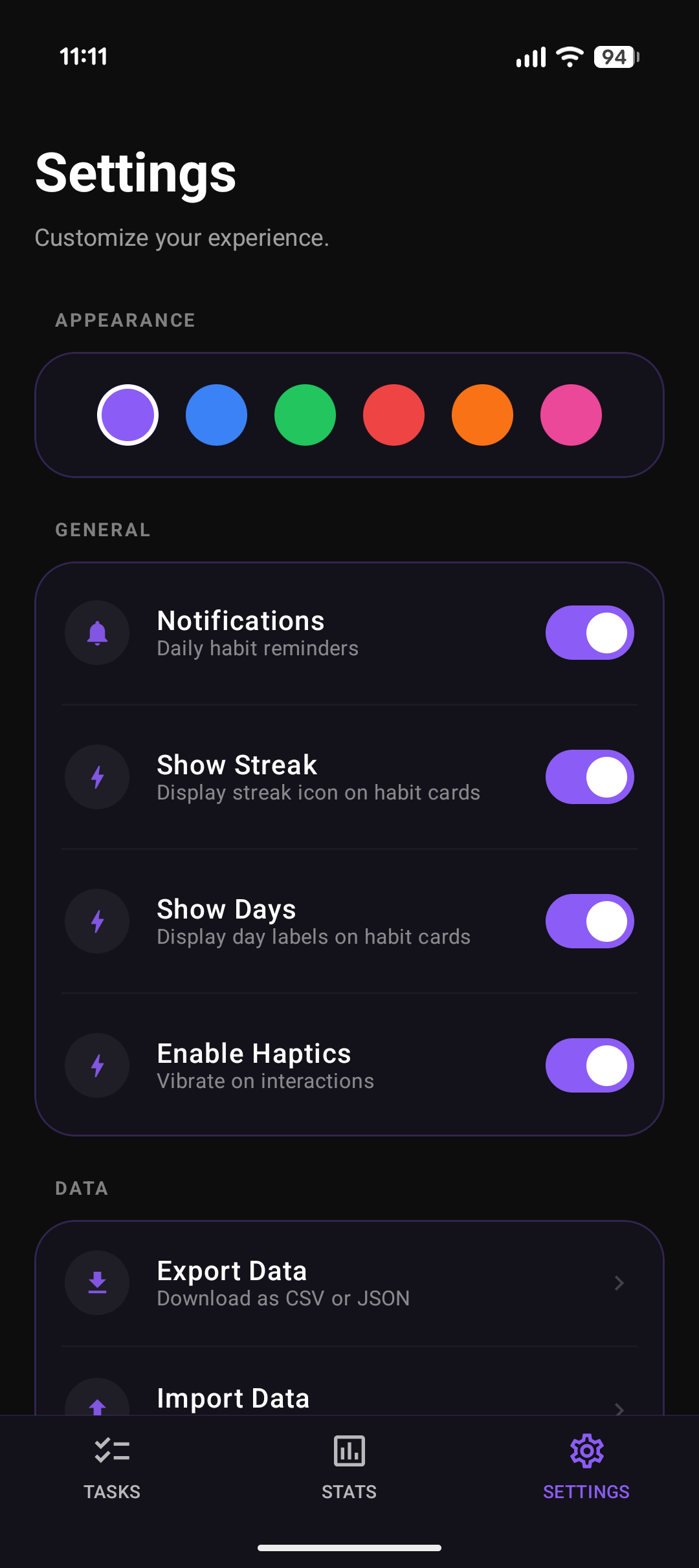 Minimal Habit